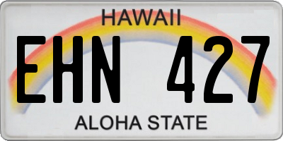 HI license plate EHN427