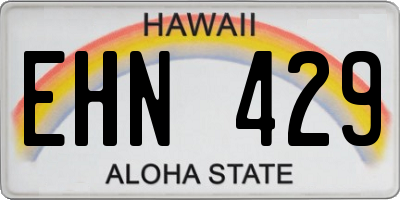HI license plate EHN429