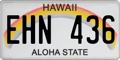 HI license plate EHN436
