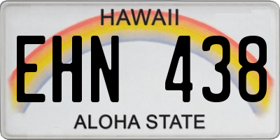 HI license plate EHN438