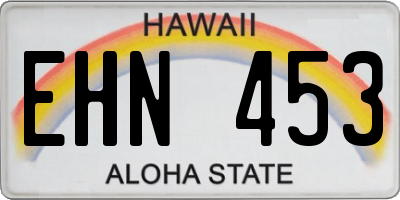 HI license plate EHN453