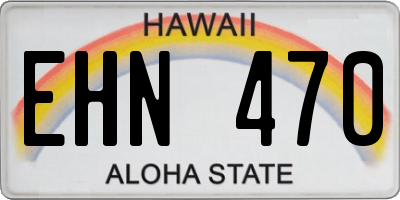 HI license plate EHN470