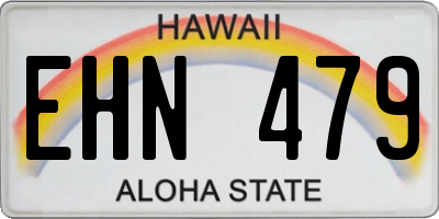 HI license plate EHN479