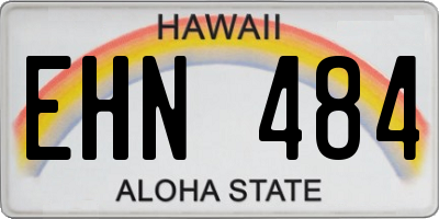 HI license plate EHN484