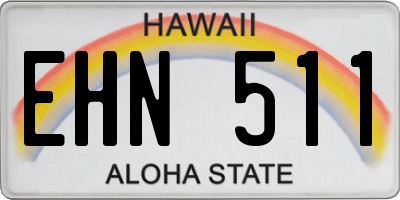 HI license plate EHN511