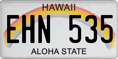 HI license plate EHN535