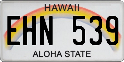 HI license plate EHN539