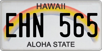 HI license plate EHN565