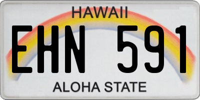 HI license plate EHN591