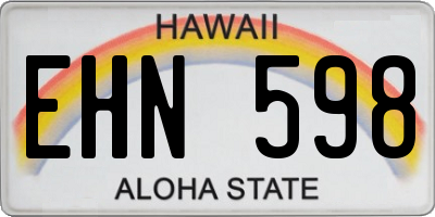 HI license plate EHN598