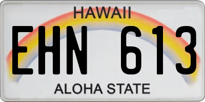 HI license plate EHN613
