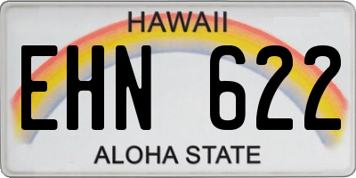 HI license plate EHN622