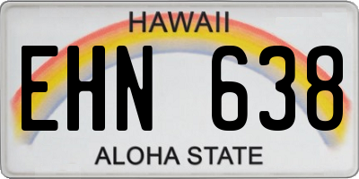 HI license plate EHN638