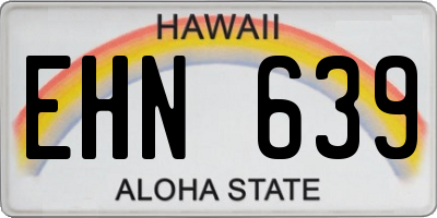 HI license plate EHN639