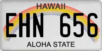 HI license plate EHN656