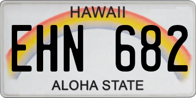 HI license plate EHN682
