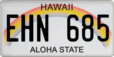 HI license plate EHN685