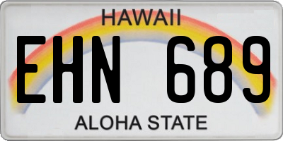 HI license plate EHN689