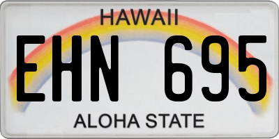 HI license plate EHN695