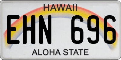 HI license plate EHN696