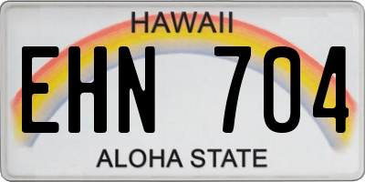 HI license plate EHN704