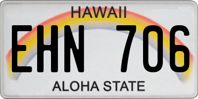 HI license plate EHN706