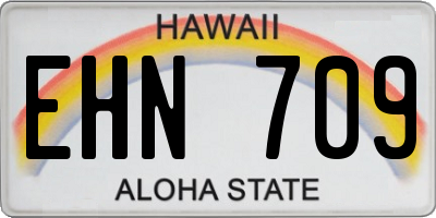 HI license plate EHN709
