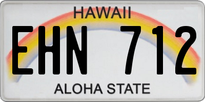 HI license plate EHN712