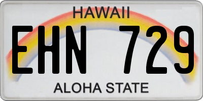 HI license plate EHN729