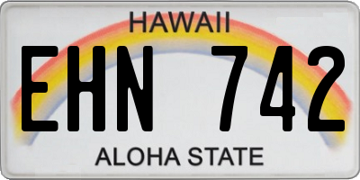 HI license plate EHN742