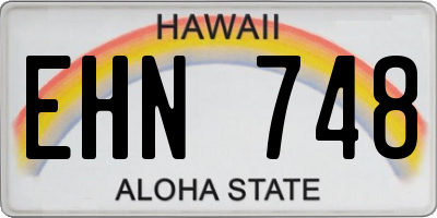HI license plate EHN748