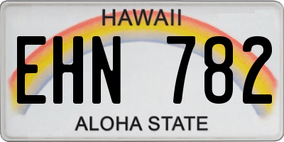 HI license plate EHN782
