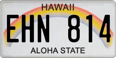 HI license plate EHN814