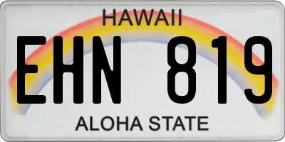 HI license plate EHN819