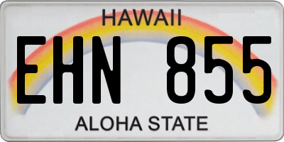 HI license plate EHN855
