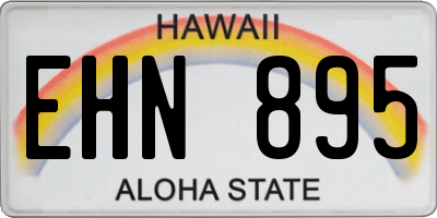 HI license plate EHN895