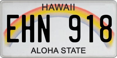 HI license plate EHN918