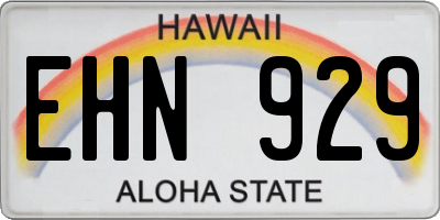 HI license plate EHN929