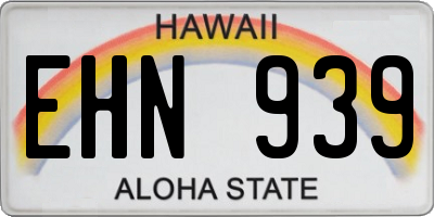 HI license plate EHN939