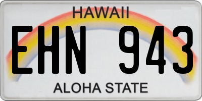 HI license plate EHN943