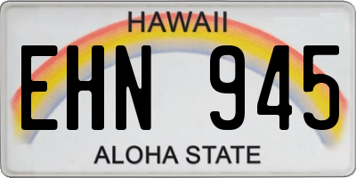 HI license plate EHN945