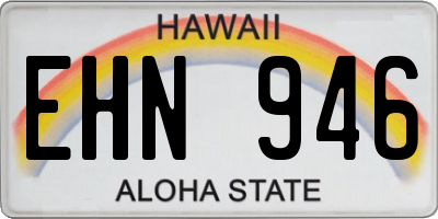 HI license plate EHN946