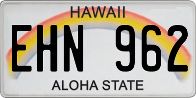 HI license plate EHN962