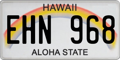 HI license plate EHN968