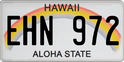 HI license plate EHN972