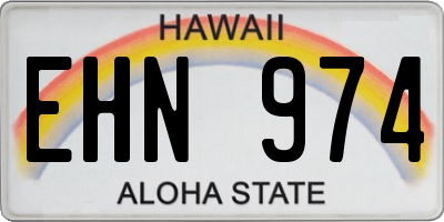HI license plate EHN974