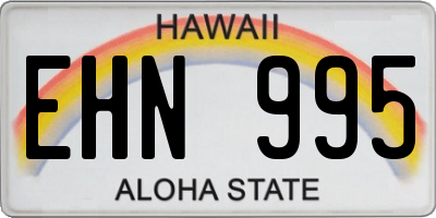 HI license plate EHN995