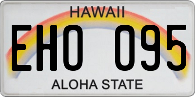 HI license plate EHO095