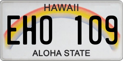 HI license plate EHO109