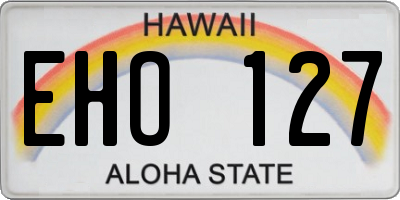 HI license plate EHO127